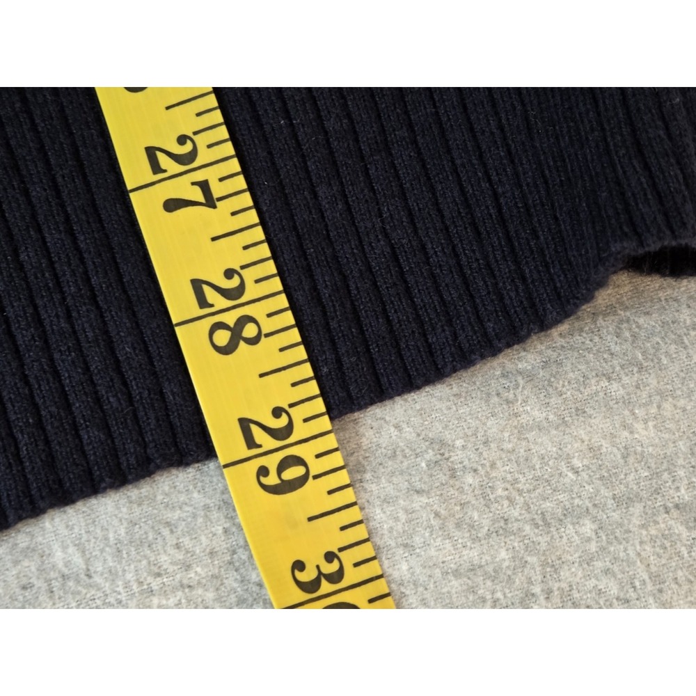 Abercrombie & Fitch Sweater Mens L Wool Mix V Neck Pullover Y2K Blue Preppy NEW - Picture 11 of 13